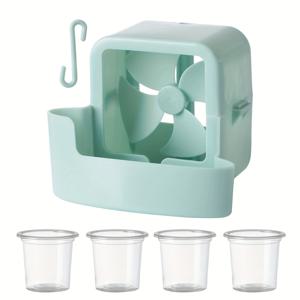 TEMU 1/2pcs 휴대용 팬 쿨러, 아이스 미스트 기술, 배터리 없는 후크 마운트, 시원해질 도움, 여름 열기를 완화, 가벼운 개인 쿨링 팬 액세서리, 가정, 사무실, 야외 사용