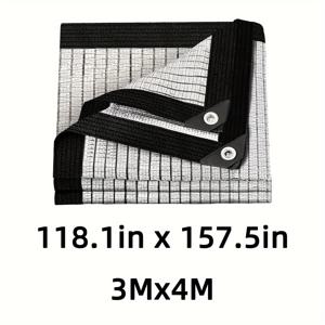 TEMU VANDHAM 반사율 80% 알루미늄 쉐이드 천 - 강화된 가장자리 및 그로멧이 있는 실버 열 차단 타프, 자동차, 정원, 야외 퍼골라 및 잔디 보호용 - 1개, 크리스마스에 최적