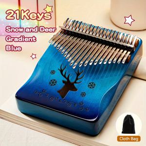 TEMU 21키 칼림바 초보자용 쉬운 손가락 피아노, 여성을 위한 완벽한 생일 선물 및 트렌디한 악기