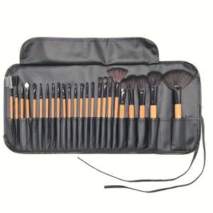 TEMU 24pcs 오발 메이크업 브러시 세트 - 폴리에스테르 브리스틀, ABS 핸들, 향이 없는, 정상 피부용 - 베이스, 아이섀도우, 컨투어링용 다용도 브러시 - 초보자에게 이상적인 선택