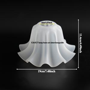 TEMU 우아한 벨플라워 아크릴 램프쉐이드 - 러스틱 아메리칸 & 유럽 스타일, 거실, 침실, 공부방에 완벽 - 펜던트, 테이블, 벽, 천장, 바닥 조명에 적합