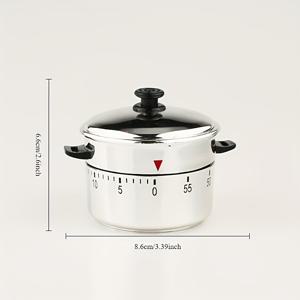 TEMU 1개 조절 가능한 은색 주방 타이머, 카운트다운 기능 - 금속, 전원 필요 없음, 가정 요리 및 시간 관리에 이상적, 카운트다운 타이머 | 클래식 주방 타이머 | 내구성 있는 주방 용품