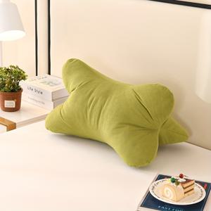 TEMU 1pc Chenille 편안한 삼각형 뼈 허리 지지대 베개 - 사무실 의자, 가정 장식 및 편안한 등 지지대용 두꺼운 소파 쿠션, 오렌지, 가정 장식 쿠션 | 편안한 지지 | 세탁 가능한 커버, 소파 쿠션용 베개