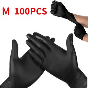 TEMU 100개 9인치 검은색 니트릴 장갑, 비, 방수 및 미끄럼 방지, 양손 사용 가능, 가정 청소, 식기 세척, 애완 동물 관리, 매니큐어 및 살롱에 적합 - 완벽한 휴일 선물