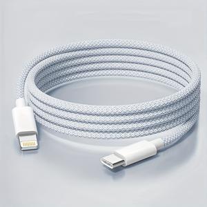 TEMU BinBoom MFi 인증 라이트닝 케이블, 아이폰 14 Pro/13 mini/12/11 Max/XR/XS/8 및 아이패드용 USB C to Type C 고속 충전 케이블