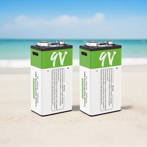 TEMU 1개/2개/4개 다중 세트 가능; 9V 충전식 배터리 USB 충전식 리튬 배터리 6F22 대용량 빠른 충전 무선 마이크/멀티미터 650mAh 충전식 배터리, SMARTOOLS