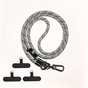 TEMU 120cm/42인치 모바일 폰 랜야드 크로스바디 행잉 체인 카메라 모바일 폰 액세서리, 7mm, 3개의 클립 포함