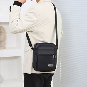 TEMU 남성과 여성을 위한 내구성 있는 옥스포드 천 비즈니스 캐시 백, 랜덤한 지퍼 방향을 갖춘 어깨 크로스바디 메신저 백, 노트북 백 | 디자인 | 안전한 지퍼 클로저|노트북파우치