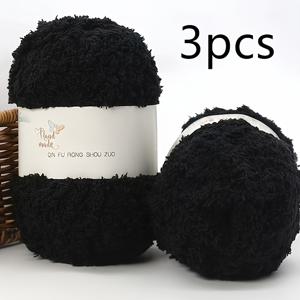 TEMU 3개 100% 폴리에스테르 3겹 코랄 플리스 원사, DIY 타월 랩 재료, 수제 뜨개질 솜털 실, 분홍색, 흰색, 베이지색, 크로셰 & 뜨개질 공예용