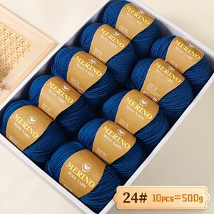 TEMU 10개 JIUWEIDIAOWANG 메리노 울 원사, 각 500g, 중간 무게 212, 니트 스웨터, 스카프, 모자, 따뜻한 의류용 핸드다이 DIY 재료 - 멀티컬러 그라데이션, 질감, 두꺼운 & 미세한 블렌드, 두꺼운 원사, 낙타털, 가을 겨울, 볼|DIY|뜨개실