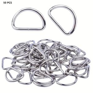 TEMU 50/100개 D링 메탈 버클, 열쇠고리, 애완동물 목걸이, 액세서리, 선물, DIY 파티 장식, 상자 및 가방용|키링부자재