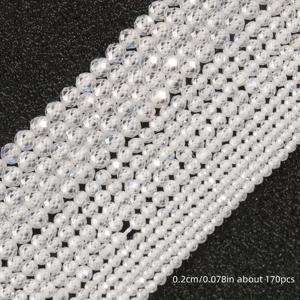 TEMU 2/3/4mm 자연적인 페이스팅 투명 자이콘 비즈, 독특한 느슨한 거리 비즈, DIY 보석 만들기에 적합한 아름다운 팔찌, 목걸이, 귀걸이, 수공예 액세서리, 남성 및 여성 선물