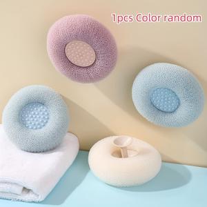 TEMU 수영장용 마사지 욕조 볼 스폰지, 남녀 모두에게 적합한 벽걸이 로프, 랜덤한 색상으로, 흡입 컵이 있는 스크럽 샤워 브러시