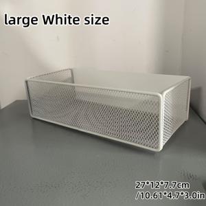 TEMU 1pc 자석 주방 보관 바구니 냉장고에 설치할 수 있는 보관 랙 - 금속 메쉬 정리함, 냉장고 측면 문, 캐비닛 및 벽 설치에 적합 - 드릴링이 필요하지 않은 걸이 랙, 액세서리 및 용품 보관에 사용|양문형냉장고