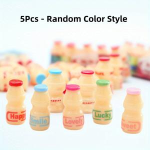TEMU 5pcs 미니 귀여운 음료병 세트, 수지 소재 우아하고 작은 시뮬레이션, 인형 장난감 집 장식 컬렉션, 할로윈, 크리스마스, 부활절, 파티 휴일 선물, 창의적인 상을 위한 디스플레이 - 랜드스케이프 페스티벌 장식에 완벽합니다.