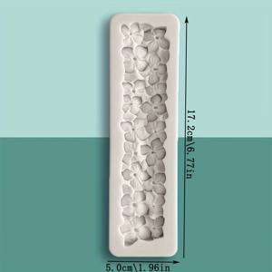 TEMU 1pc 수국 가랜드 실리콘 금형 파운드 케이크 장식 금형 컵케이크 상단 장식 웨딩 생일 파티 장식 금형 재사용 가능한 주방 베이킹 도구