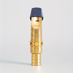 TEMU 골드 도금 테너 색소폰 마우스피스 - 조절 가능한 금속 구조, 부드러운 광택 마감, 재즈, 블루스, 펑크, 클래식, 록, 팝 및 라틴 음악용 내구성과 음질 향상, 스타일리시한 음악 액세서리, 고품질 마우스피스