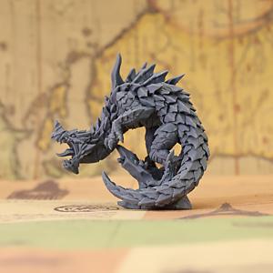TEMU RPG 및 보드 게임용 드래곤 미니어처 - 던전 마스터를 위한 디테일한 깊이 드래곤 피규어, 수집 가능한 판타지 생물, 14세 이상 권장, 내구성 있는 플라스틱 구조