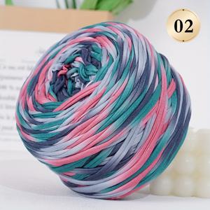 TEMU 손뜨개용 300g 그라데이션 염색 원단 실 - DIY 가방, 카펫, 쿠션 및 수납 바구니용 폴리에스터 청키 실 - 공예 실