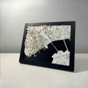 TEMU 1pc Manhattan Skyline Decor 11x9inch, 벽 조각, 뉴욕 시티 맵, 건축 모델, 미니어처 도시, 3D 벽 및 책상 장식, 거실 식당 침실 사무실, 나무 프레임 도시 스카이 아트, 벽 미술, NYC 선물, 독특한 휴일 소|지도