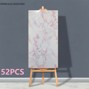 TEMU 52개 자체 접착 폼 벽 타일, 방수 PVC 장식 패널, 각 11.8x23.62인치, 커버 면적 0.18㎡, 침실, 거실 및 욕실 리모델링용 대리석 세라믹 타일 스티커|스티커