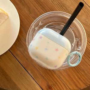TEMU AirPods Pro, AirPods 4, AirPods1/2, AirPods 3 및 AirPods Pro 2세대용 귀여운 별무늬 소프트 케이스 무선 헤드셋 커버|폰케이스|헤드폰|케이스