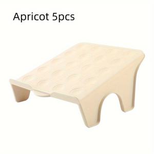 TEMU 5pcs 더블 레이어 접이식 플라스틱 신발 선반, 공간 절약형 바닥 마운트 정리함, 가정 및 침실용, 거실 보관용 튼튼한 선반, 신발 보관 정리함, 신발 보관 정리함