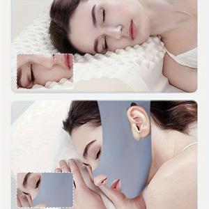 TEMU 1개 얼굴 리프트 슬립 마스크 - 전체 피부 리프팅 및 모공 감소 오버나잇 , 무향 청량 컨투어 디자인으로 젊은 광채를 위한 | 컨투어링 수면복 | 부드러운 질감 소재, 웨이트드 슬립 마스크