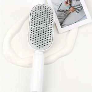 TEMU 여성용 3D 에어 쿠션 마사지 및 에어백 기술이 있는 자동 세척 헤어 브러시 1개, 일반 머리용 두피 마사지 빗, 빨강/분홍/검정, 엉킴 방지 헤어 브러쉬