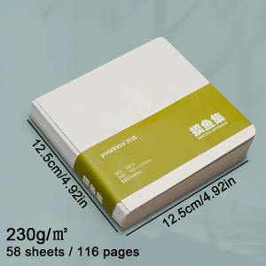 TEMU 1 휴대용 포켓 미니 사각 스케치북 - 230G, 58장 116페이지, 다양한 크기, 아크릴 펜 및 수채화 그림에 적합, 포켓 크기 아트 저널|아크릴물감