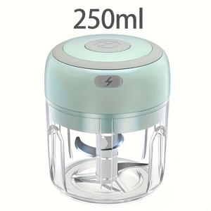 TEMU 100/250ml 미니 전기 마늘 다지기 및 고기 갈기 - USB-Powered 리튬 배터리, 마늘, 생강 및 더 많은 강력한 플라스틱 주방 가제트, 손쉬운 보관을 위한紧凑设计, 주방 가제트 | 현대 주방 도구 | 내구성 있는 플라스틱 몸체