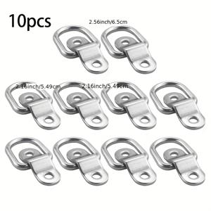 TEMU 10pcs 헤비 듀티 트럭 베드 스트랩, D-링 마운팅 플레이트 포함 - 1200 파운드 로드 용량, 견고한 금속 스트랩 및 안전한 베드, 매트리스 액세서리, 강력한 구조, 자동차 및 트럭 베드 호환, 트럭 베드 액세서리, 견고한 구조