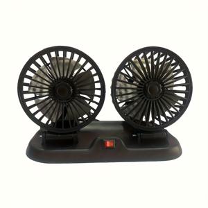 TEMU 360도 회전이 가능한 5V 휴대용 듀얼 헤드 자동차 팬, 자동 차량용 냉각 팬, USB RV 트럭 공기 순환 팬