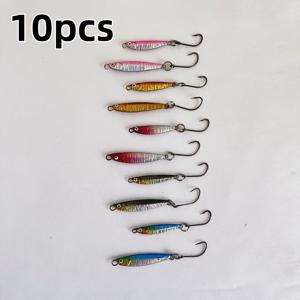 TEMU 10pcs 낚시 지 철판 낚시 낫, 야외 낚시 지, 1.68g 및 3.22g 혼합 스팀 떨어지는 세퀘인 세트. 현실적인 물고기 눈, 날카로운 단일 후크, 스위밍 낫 현실적인. 강, 강, 트라우트, 말, 베이스 등에 적합