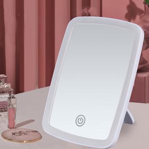 TEMU LED 메이크업 거울 - 삼색 모드, 조명 밝기 조절 가능, 터치 스위치, 휴대용 접이식 메이크업 미러 - 사랑하는 사람이나 친구를 위한 완벽한 생일 선물