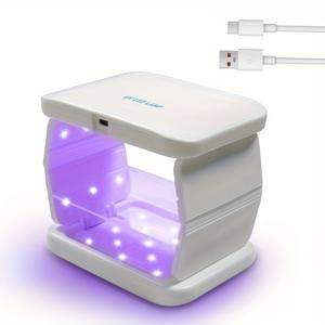 TEMU LED 수지 가열 램프 38개의 LED 조명 - DIY 보석 만들기, 네일 아트 및 공예, USB 전원 흰색 및 보라색 조명, 공예 액세서리, 현대 공예 도구, 내구성 있는 플라스틱 램프