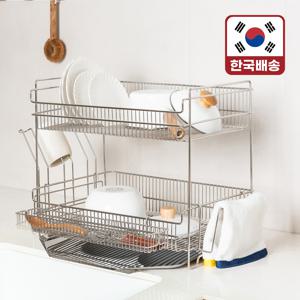 TEMU 레토 올스텐 식기건조대 2단 물빠짐 주방 설거지 그릇 건조대