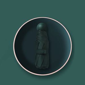 TEMU 미니 캡슐 우산, 초경량 자외선 차단, 패션 캐주얼 베이직 스타일, 수동 개폐, 6개 골판대 철제 프레임, 포ンジ 원단, 여성용 휴대용 접이식 디자인