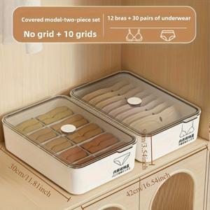 TEMU 2/3pcs 공간 절약 멀티 컴파트먼트 서랍 정리함, 속옷, 양말, 브라 정리함, 내구성 있는 플라스틱 보관 솔루션, 휴대용 디자인, 옷장 정리함 및 보관함