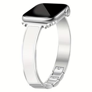 TEMU Apple Watch 시리즈 10 6 5 4 3 2 1 SE용 애플 메탈 팔찌 스트랩, 38mm 40mm 41mm 42mm 44mm 45mm 46mm 49mm 주얼리 버클 스트랩 내구성 방수 섬세한 디자인 여성용 교체 스트랩|팔찌