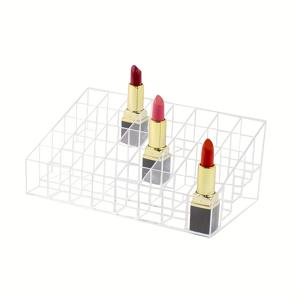 TEMU 40구 투명 플라스틱 메이크업 정리함 - 립스틱 홀더 및 화장품 보관용, 가볍고 매끄러운 마감, 욕실 또는 화장대용