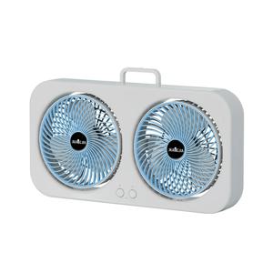 TEMU 360도 회전 가능한 이중 헤드 USB 팬 - 벽걸이 및 독립형 디자인, 충전식 18650 배터리, 3단계 조절 가능, 조용한 작동, 가벼운 냉각 솔루션, 사무실, 침실, 야외, 캠핑 및 더 많은 곳에 적합, 침실 냉각 장치 | 다용도 팬 | 내구성 있는 구조|벽걸이선풍기|캠핑선풍기
