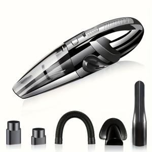 TEMU 휴대용 진공 청소기, ADKING, 무선 핸드헬드 진공 청소기, 강력한 흡입력, USB 충전, 미니 청소 진공, 여러 액세서리, 자동차, 집, 사무실 및 좁은 공간용