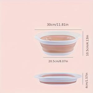 TEMU 1pc 휴대용 접이식 세탁 바스 - 발과 손 세척을 위한 내구성 있는 두꺼운 플라스틱 접이식 싱크, 가정, 기숙사 및 야외 사용에 적합, 보다 효율적인 저장을 위한 확장 가능한 바스, 가정용 필수품|스타일리시한 휴대용 바스|경량 바스