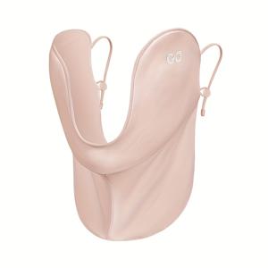 TEMU 1pc GOLOVEJOY 여성 여름 태양 보호 얼굴 마스크 - 통기성, 냉각성 나일론 블렌드 골프, 사이클링, 낚시 및 야외 스포츠 - 밝은 베이지 친화적인 디자인, 손세탁만, 야외 스포츠 장비 | 세련된 헤드기어 | 편안한 핏|스포츠|마스크|자전거