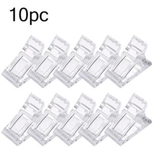 TEMU 10pcs 투명 플라스틱 네일 아트 클립 - DIY 매니큐어를 위한 사용하기 쉬운 손톱 홀더 - 필수 네일 테크 용품, 젤 폴리쉬 연장, 손톱 관리