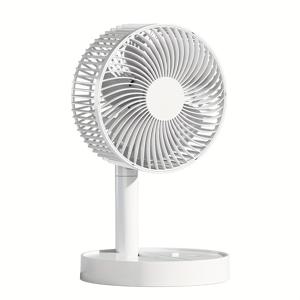 TEMU 1개 컴팩트 USB 데스크 팬, 3-in-1 다기능 접이식 선풍기 - 터치 컨트롤 조명, 리튬 배터리 구동, 홈/사무실/주방/캠핑용 소형 원형 선풍기 | 플라스틱 케이스, 부드러운 소리, 완벽한 이스터 선물