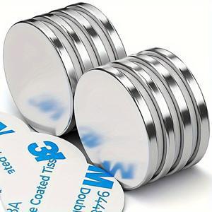 TEMU 4/6/8개 30x3mm 희토류 자석, 접착식 백, 냉장고 자석, 화이트보드 냉장고 자석, 가정, 주방, 냉장고, 사무실 및 기타 다목적용|냉장고