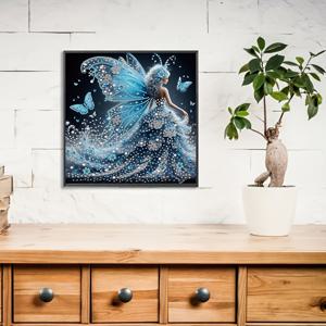 TEMU 1pc 5D 페인팅 키트, 성인 초보자용 DIY 특별한 모양의 부분 인레이 공예, 집 벽 장식용 창의적인 수제 예술 작품, 비정형 모양 캔버스 재질, 프레임 없음