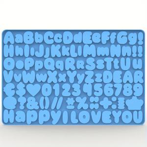 TEMU 1pc 블루 알파벳 & 숫자 실리콘 모양 - 캔디, 초콜릿, 쿠키, 케이크 장식 - DIY 텍스트 & 이미지 케이크 장식, 크리스마스, 할로윈, 부활절, 추수감사절, 데이, 축제 트리트 모양 | 창의적인 케이크 장식 | 내구성 실리콘 모양, 케이크 장식 용품